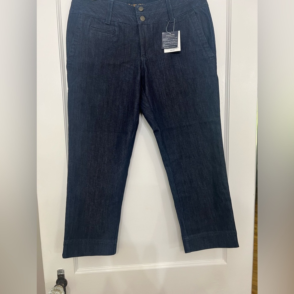 Lands end denim Audrey crop pant size 8